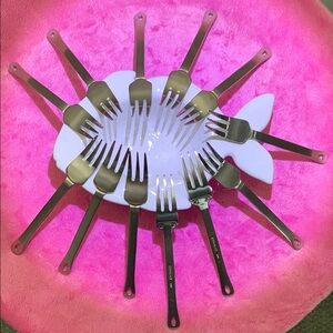 Oneida Cooper Pattern Set/12 Cocktail/Oyster Forks NWOT 18/10 Stainless